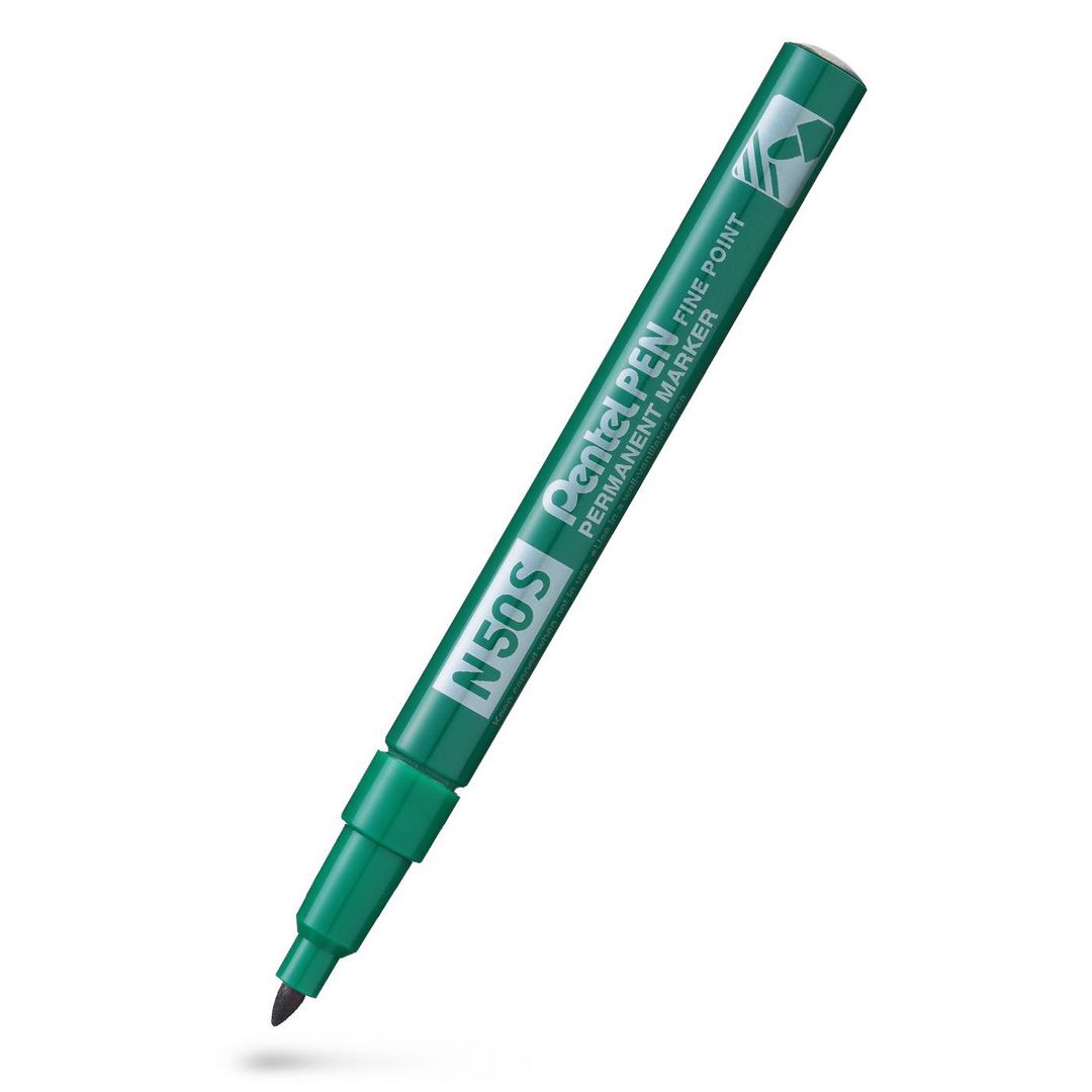 PENTEL Märkpenna perm. N50S rund grön | Kontorsmaterial - Pennor - Märkpennor - Rund spets | Kontorsexperten
