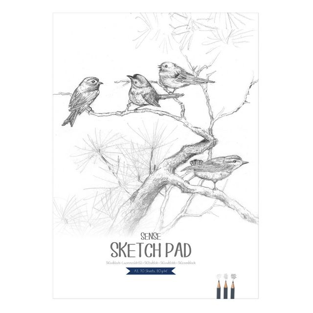 SENSE Skissblock A3 80g | Skola och förskola - Bild och form - Ritblock och målarböcker | Kontorsexperten
