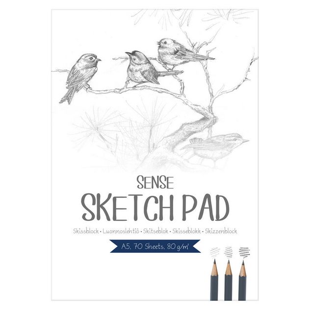 SENSE Skissblock A5 80g | Skola och förskola - Bild och form - Ritblock och målarböcker | Kontorsexperten