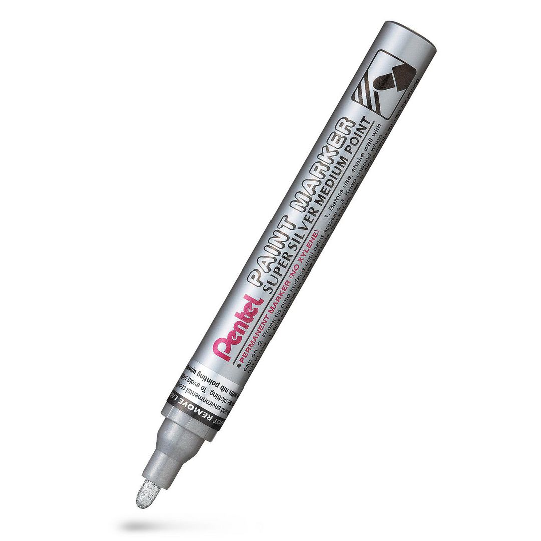 PENTEL Märkpenna Paint Marker rund silver | Kontorsmaterial - Pennor - Märkpennor - Rund spets | Kontorsexperten