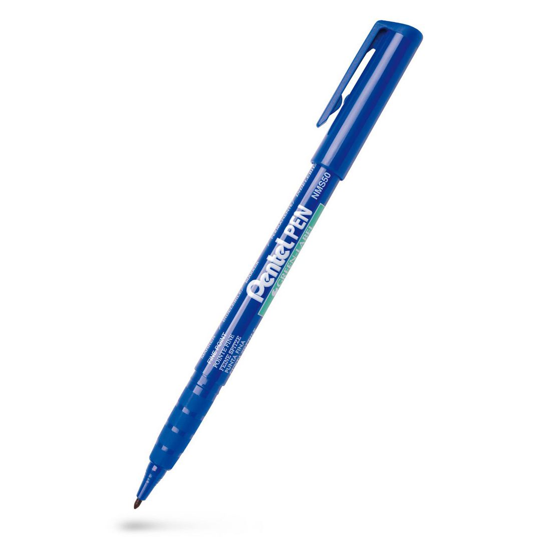 PENTEL Märkpenna perm. fine blå | Kontorsmaterial - Pennor - Märkpennor - Rund spets | Kontorsexperten