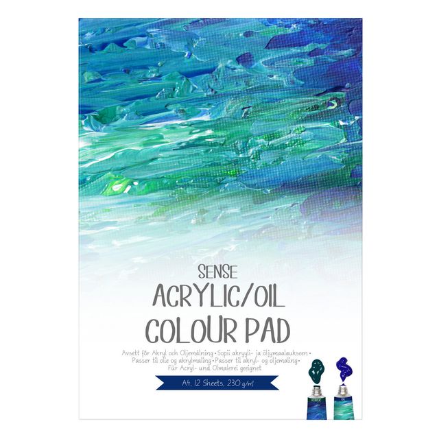 SENSE Block Akryl/ Olja A4 230g | Skola och förskola - Bild och form - Ritblock och målarböcker | Kontorsexperten