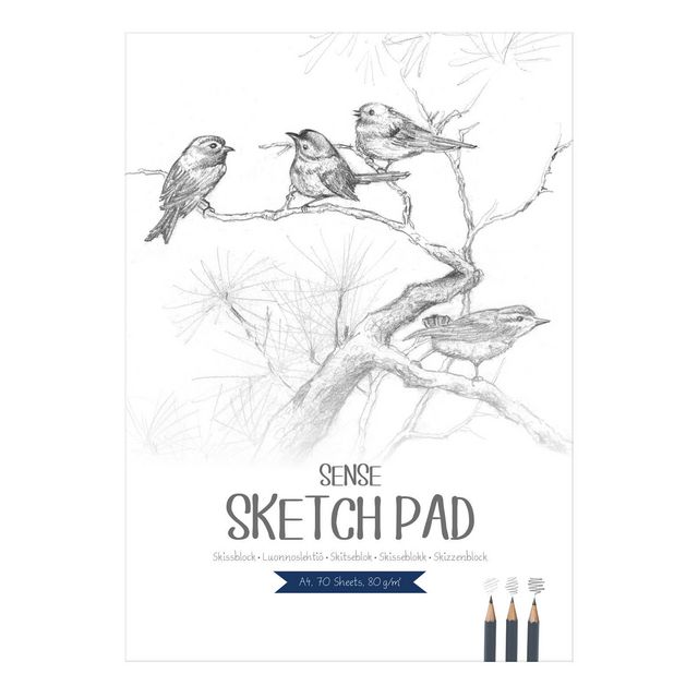 SENSE Skissblock A4 80g | Skola och förskola - Bild och form - Ritblock och målarböcker | Kontorsexperten