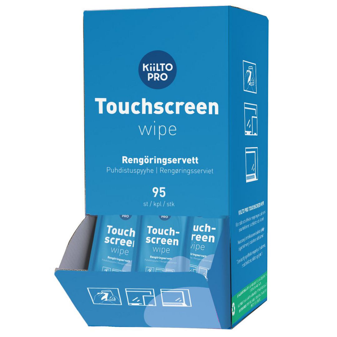 KIILTO PRO Rengöringsduk Touchscreen wipe skärmar 95/fp | Datorprodukter - Datorrengöring - Rengörings-servetter | Kontorsexperten