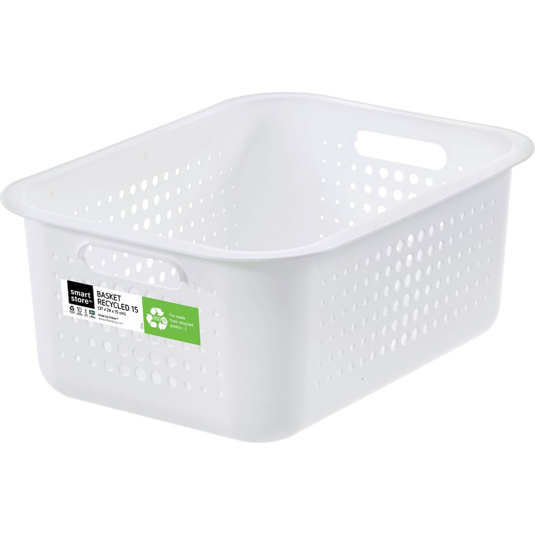 Förvaringskorg vit 8L | Kontorsmaterial - Arkivering och kontorsförvaring - Förvaringslådor | Kontorsexperten