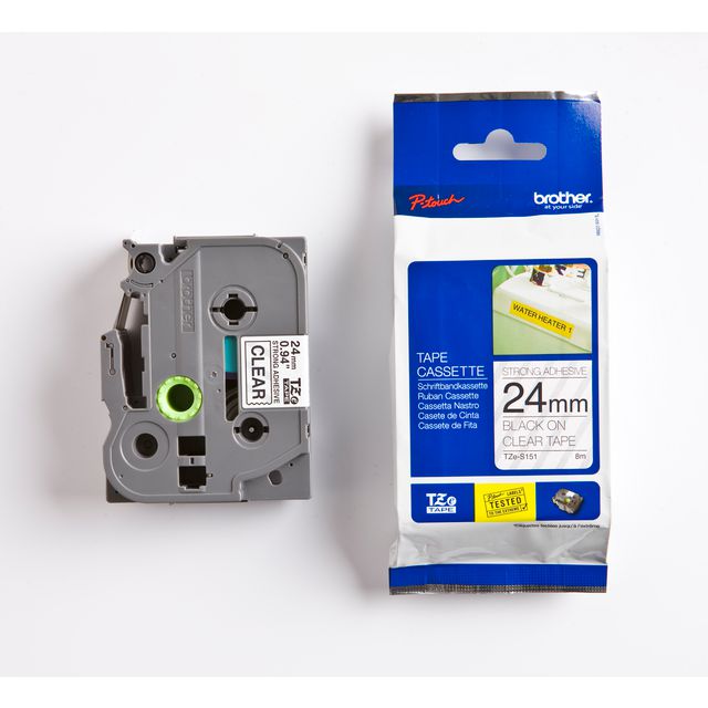 BROTHER Tape TZES151 24mm svart på klar | Kontorsmaskiner - Märkmaskiner och tape - Tape - Brother TZ | Kontorsexperten