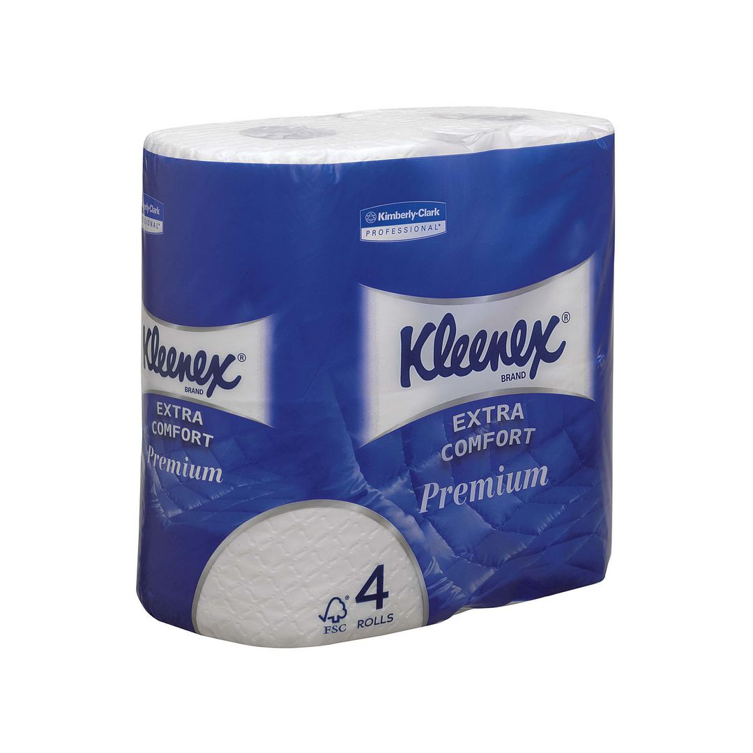 KLEENEX Toalettpapper Premium, 4-lagers, 160 ark, 98 mm, vit 4/fp | Städ och hygien - Toalettpapper och torkpapper - Toalettpapper - rulle | Kontorsexperten