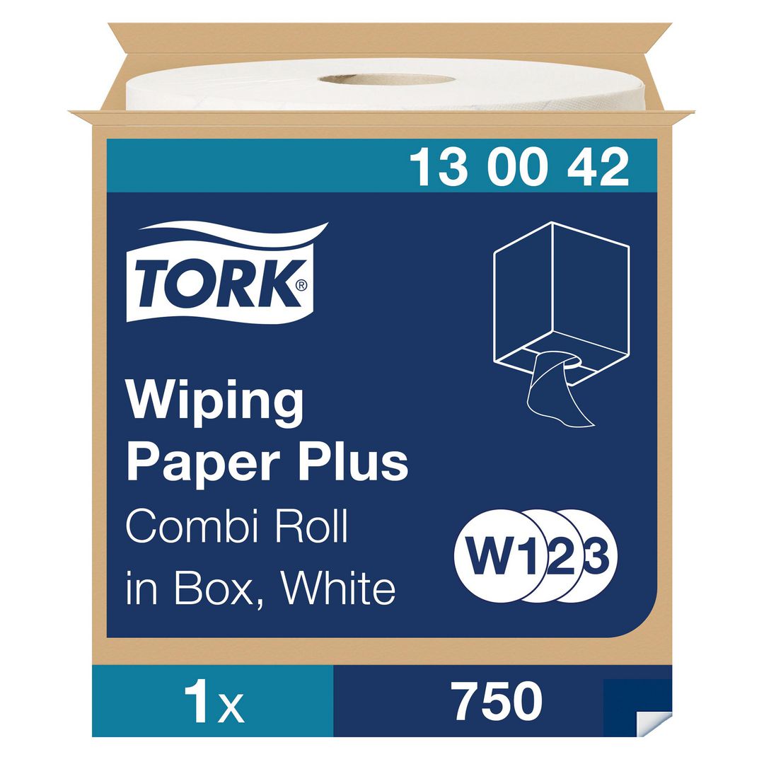 TORK Industritorkrulle Plus W1/2/3 vit | Städ och hygien - Toalettpapper och torkpapper - Industritork | Kontorsexperten