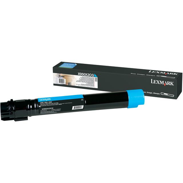 LEXMARK Toner, X950X2 CG, X950X2CG, cyan, singelförpackning | Toner och bläck - Tonerkassetter - Toner Lexmark | Kontorsexperten