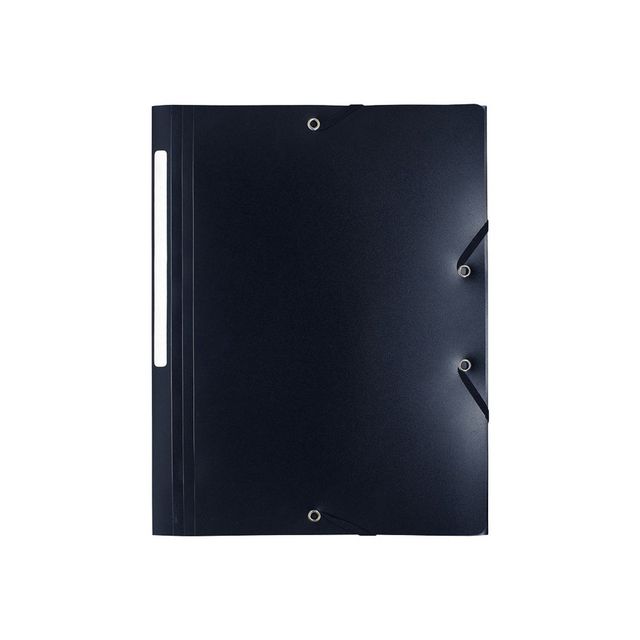 LYRECO Gummibandsmapp 3-kl PP A4 svart | Kontorsmaterial - Mappar och plastfickor - Gummibandsmappar 3-klaff - Plast | Kontorsexperten