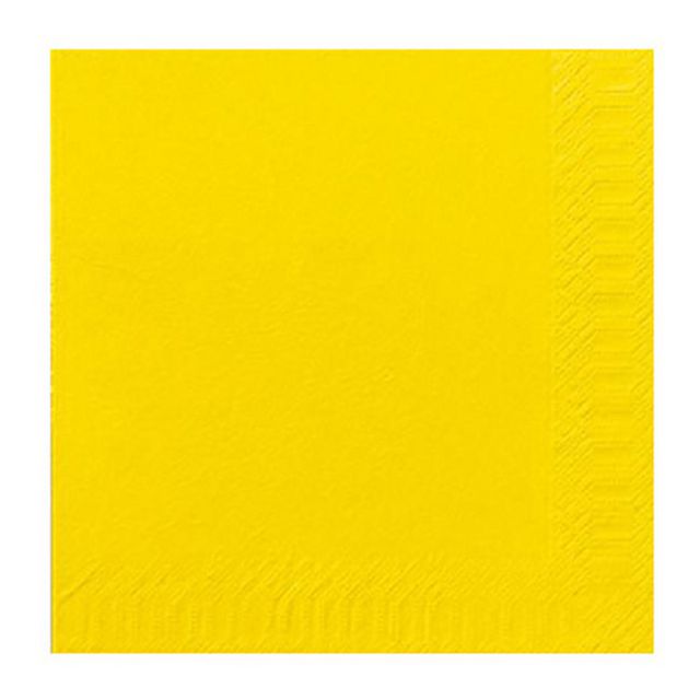 DUNI Servett 3 lager, gul, 24 x 24 cm 250/fp | Kök och servering - Servetter och dukar - Servett - 3-lagers | Kontorsexperten