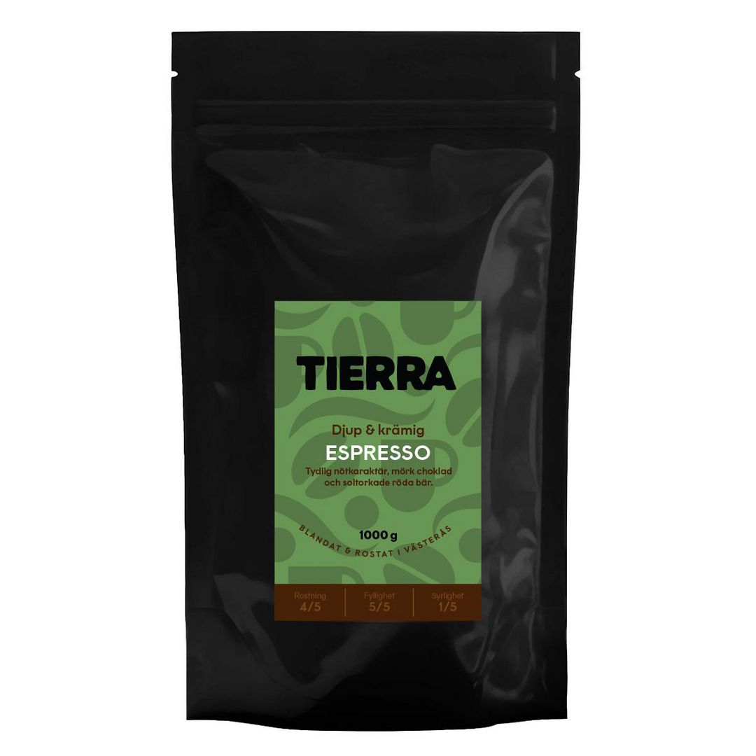 TIERRA VERDE Kaffe Espresso Hela Bönor 1kg | Kök och servering - Kaffe och te - Bryggkaffe | Kontorsexperten