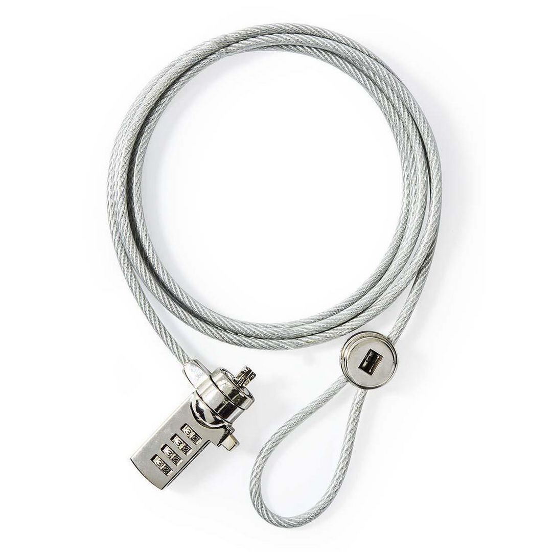 NEDIS Vajerlås Notebook Lås Siffra 1.8m | Datorprodukter - Kringutrustning - Vajerlås | Kontorsexperten