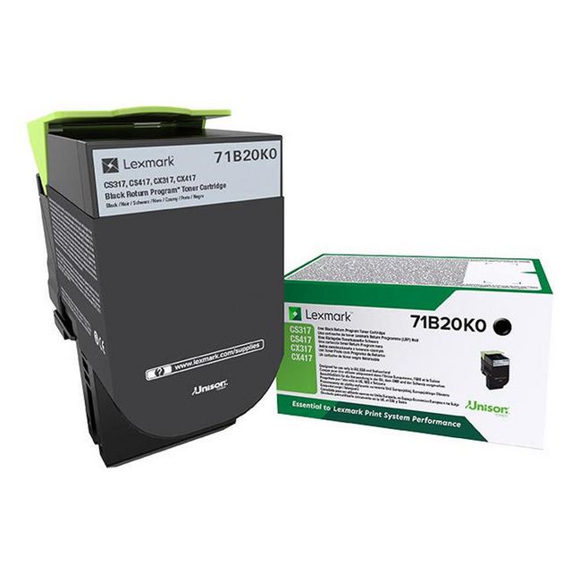 LEXMARK Toner 71B20K0 Svart | Toner och bläck - Tonerkassetter - Toner Lexmark | Kontorsexperten