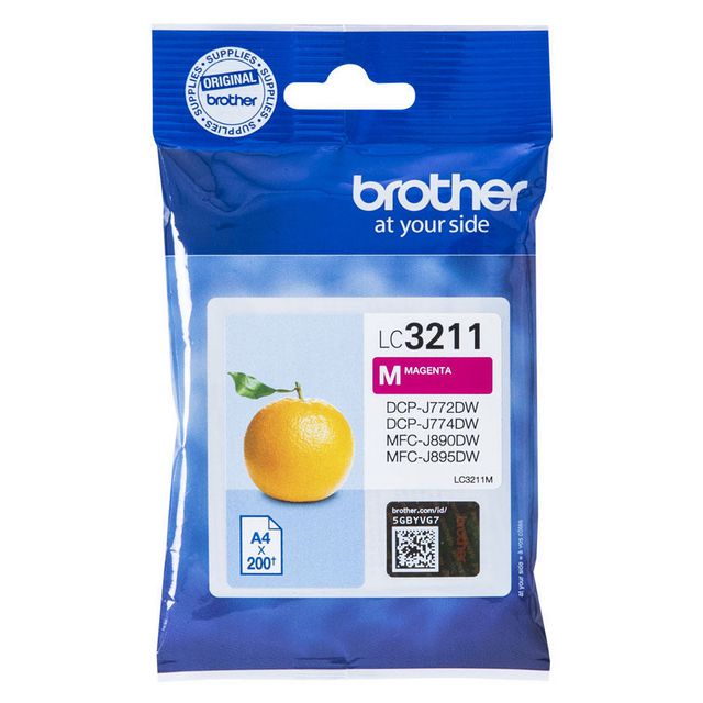 BROTHER Bläckpatron LC3211 Magenta | Toner och bläck - Bläckpatroner - Bläckpatroner Brother | Kontorsexperten