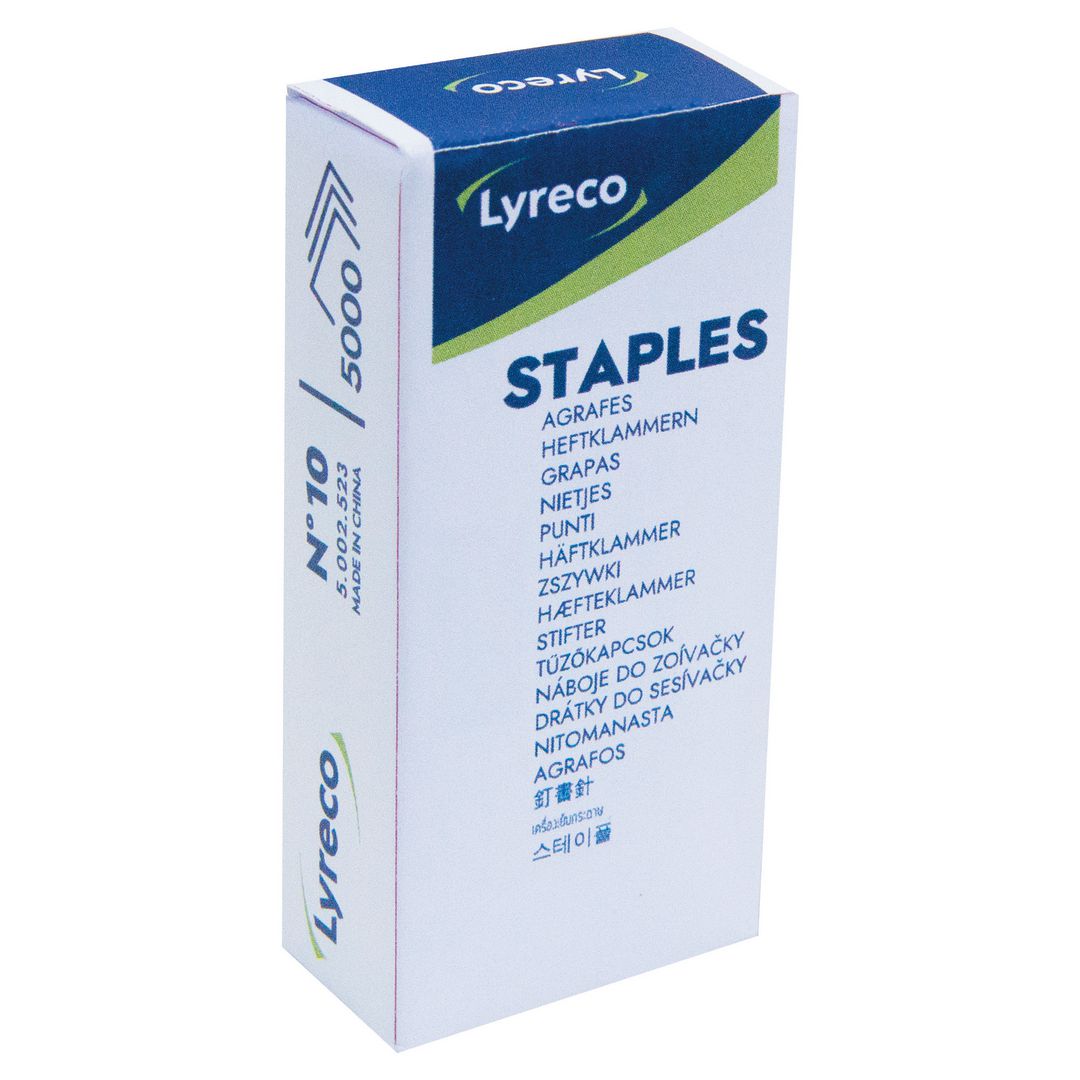 LYRECO Häftklammer NO10 5000/fp | Kontorsmaterial - Till skrivbordet - Häftklammer och tillbehör | Kontorsexperten