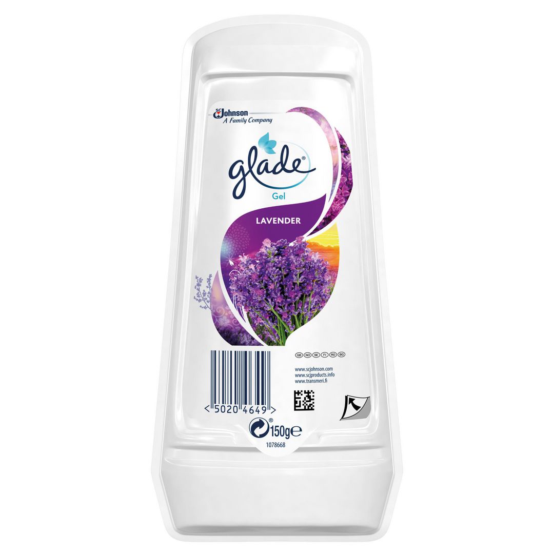 GLADE Doftblock Solid Gel Lavender 150gr | Städ och hygien - Luktförbättrare - Doftblock och plattor | Kontorsexperten