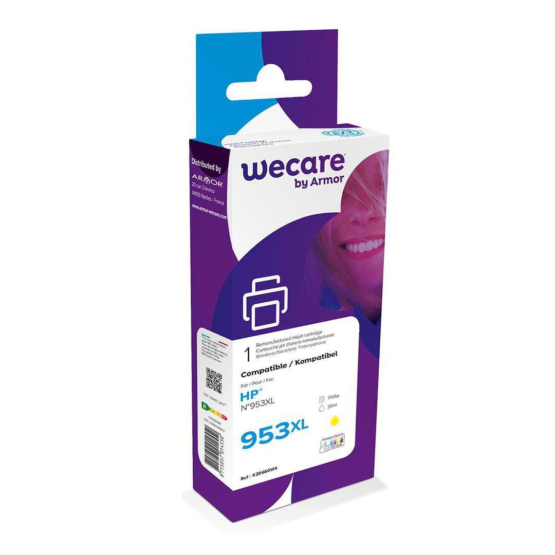 WECARE Bläckpatron 953XL gul | Toner och bläck - Bläckpatroner - Bläckpatroner WeCare | Kontorsexperten