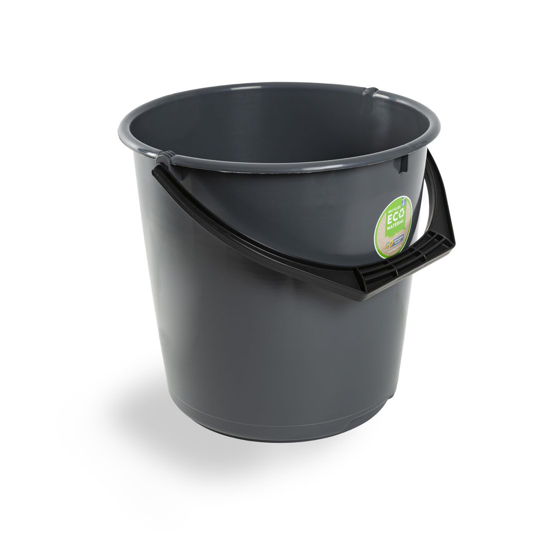 NORDISKA PLAST Hink ECO grå 10L | Städ och hygien - Städredskap - Hinkar och tillbehör | Kontorsexperten