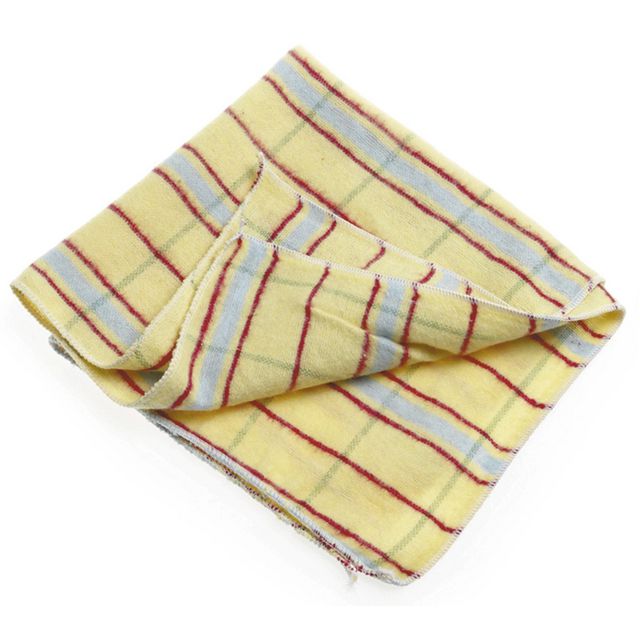 NORDEX Dammtorknings- och rengöringsduk i bomull, 450 x 450 mm, gul- och vitrandig | Städ och hygien - Städdukar och diskdukar - Städdukar - Alltork | Kontorsexperten