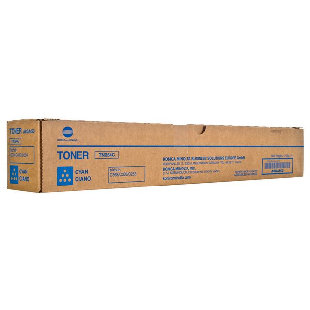 KONICA MINOLTA Toner TN324C Cyan | Toner och bläck - Tonerkassetter - Toner Konica Minolta | Kontorsexperten