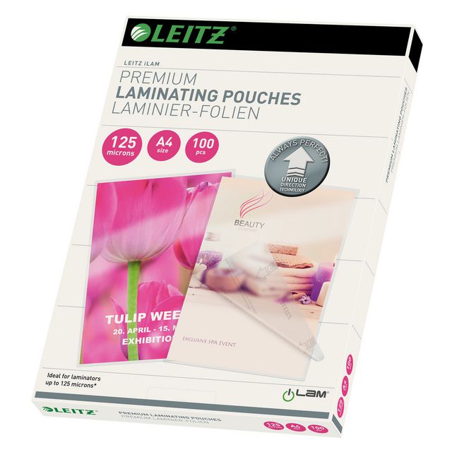 LEITZ Laminat UDT A4 125mic klar 100/fp | Kontorsmaskiner - Laminering - Laminat - A4 | Kontorsexperten