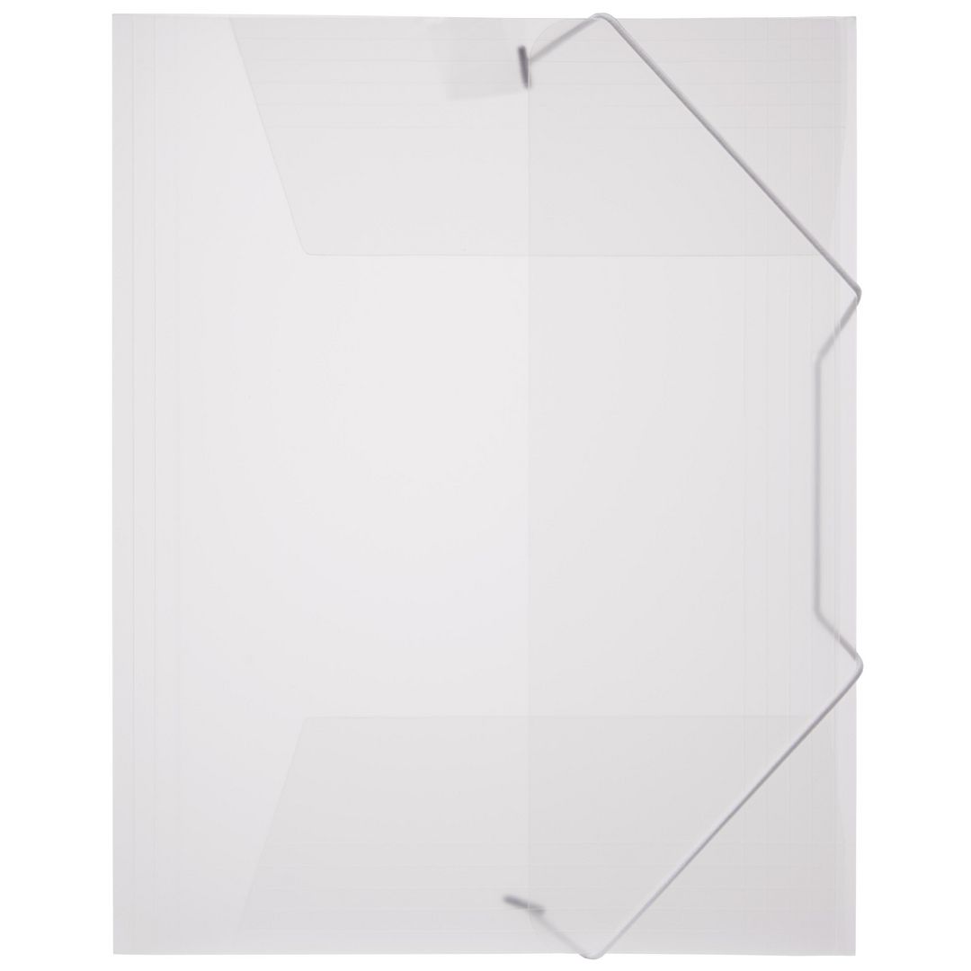 Gummibandsmapp plast 3-kl A4 transp/klar | Kontorsmaterial - Mappar och plastfickor - Gummibandsmappar 3-klaff - Plast | Kontorsexperten