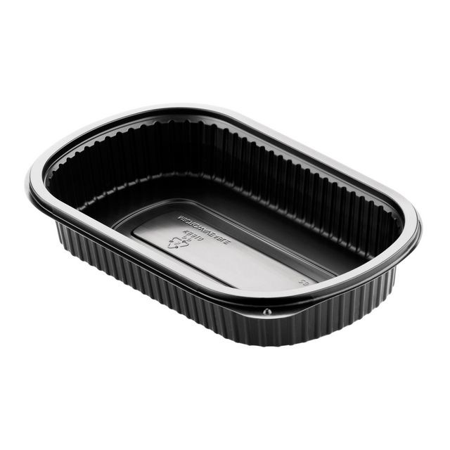 DUNI Matlådor i plast med 1 fack, polypropylen, 800 ml, svarta, 240 x 150 x 40 mm 50/fp | Kök och servering - Engångsartiklar - Take Away | Kontorsexperten