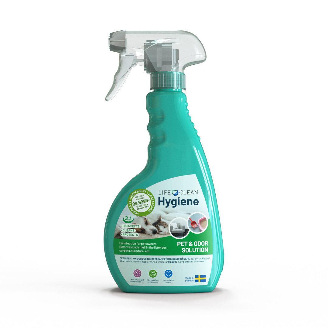 LIFECLEAN Ytdesinfektion Pet & Odor 450ml | Städ och hygien - Desinfektionsmedel - Ytdesinfektion | Kontorsexperten