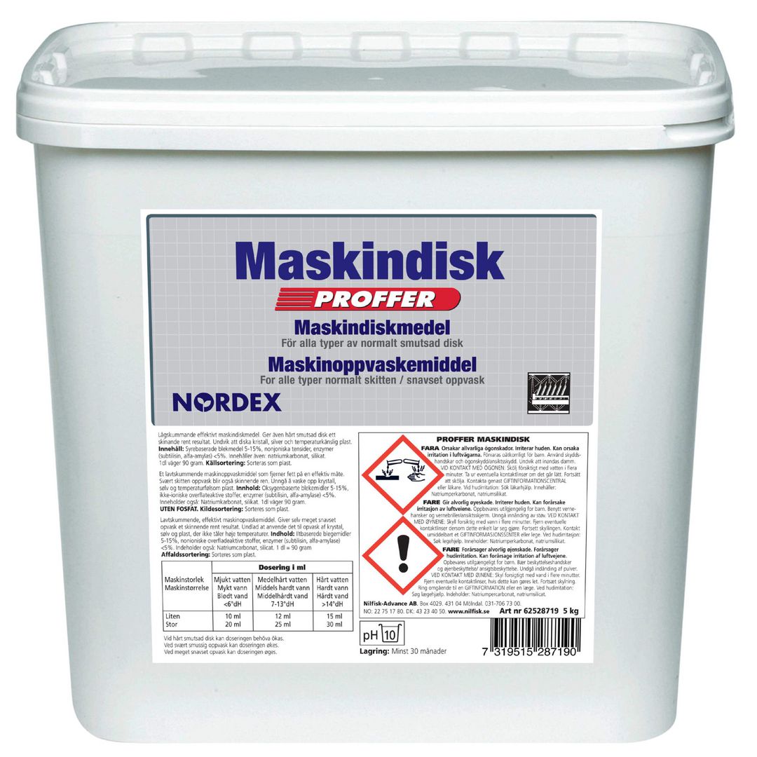 NORDEX Maskindisk Proffer 5kg | Städ och hygien - Diskrengöring - Maskindiskmedel | Kontorsexperten