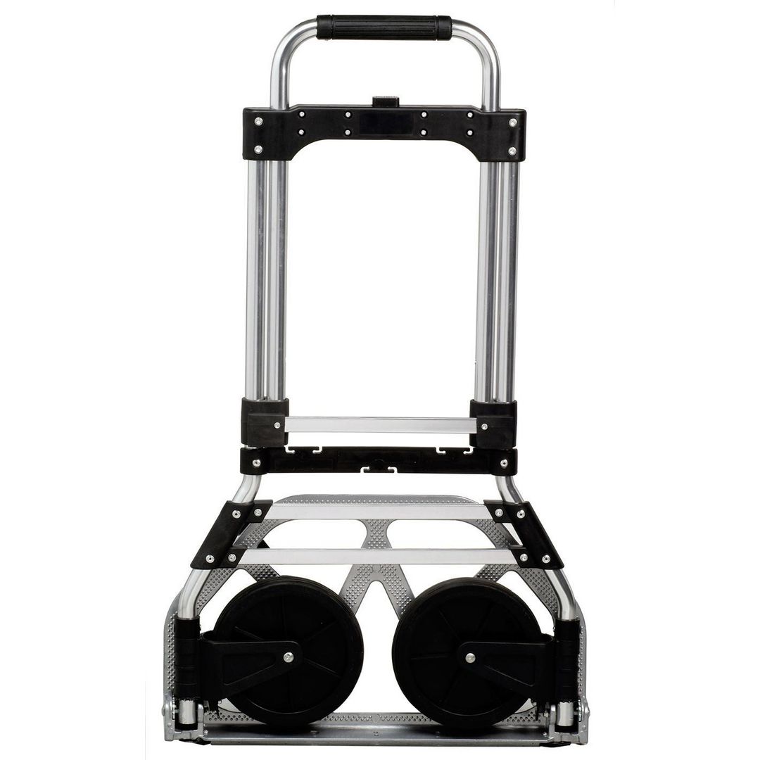 Twinco Säcktruck, hopfällbar, aluminium, 2 hjul, 103 x 48 x 44 cm, silver och svart | Emballage och lagerutrustning - Lagerutrustning - Transportkärror | Kontorsexperten