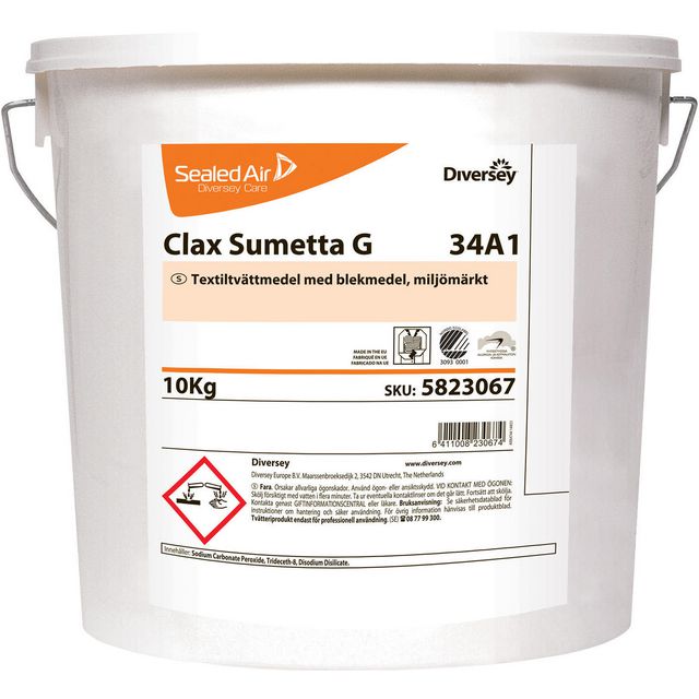CLAX Tvättmedel Clax Sumetta Free pulver, 10 kg | Städ och hygien - Tvättmedel och klädvård - Tvättmedel | Kontorsexperten