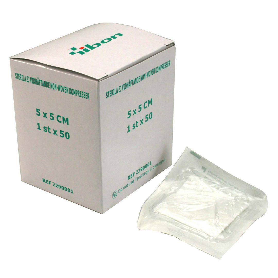YIBON Kompress NW Steril 5x5cm 50/fp | Sjukvård och omsorg - Förband och fixering - Absorberande förband | Kontorsexperten