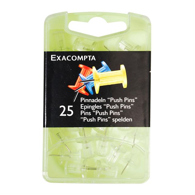 Kartnålar transparent 25/fp | Kontorsmaterial - Häftstift och kartnålar - Kartnålar | Kontorsexperten