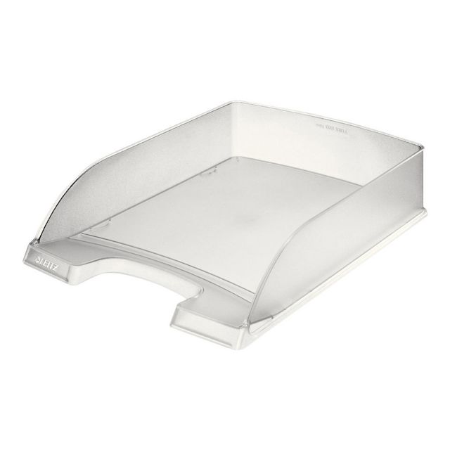 LEITZ Brevkorg i standardstorlek, Plus, stapelbar, A4, 255 x 357 x 70 mm, polystyren, genomskinlig | Kontorsmaterial - Till skrivbordet - Brevkorgar | Kontorsexperten