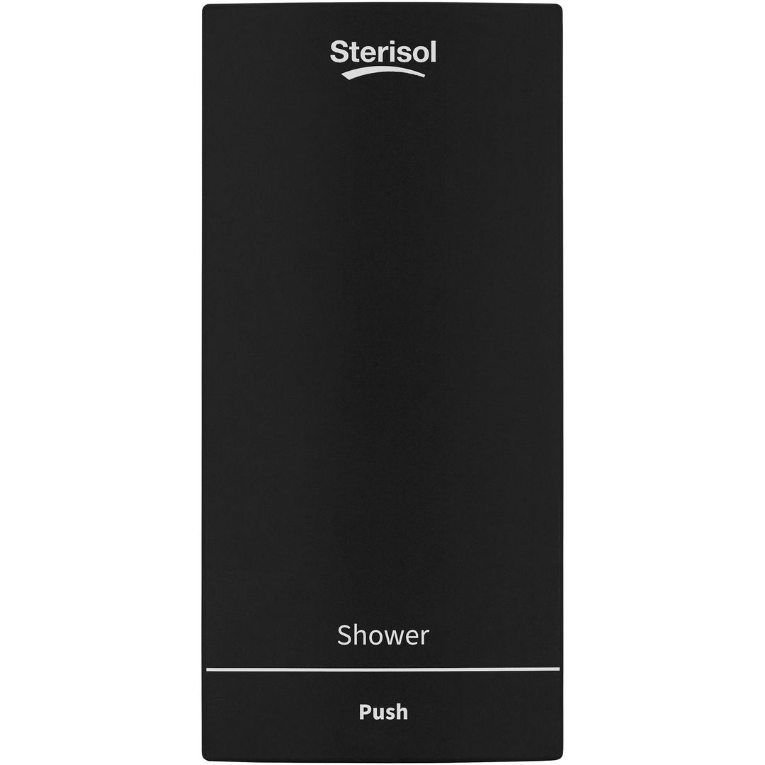 STERISOL Dispenser Ecoline Slim Dusch 375ml svart | Städ och hygien - Tvål och hygien - Hygiensystem - Sterisol | Kontorsexperten