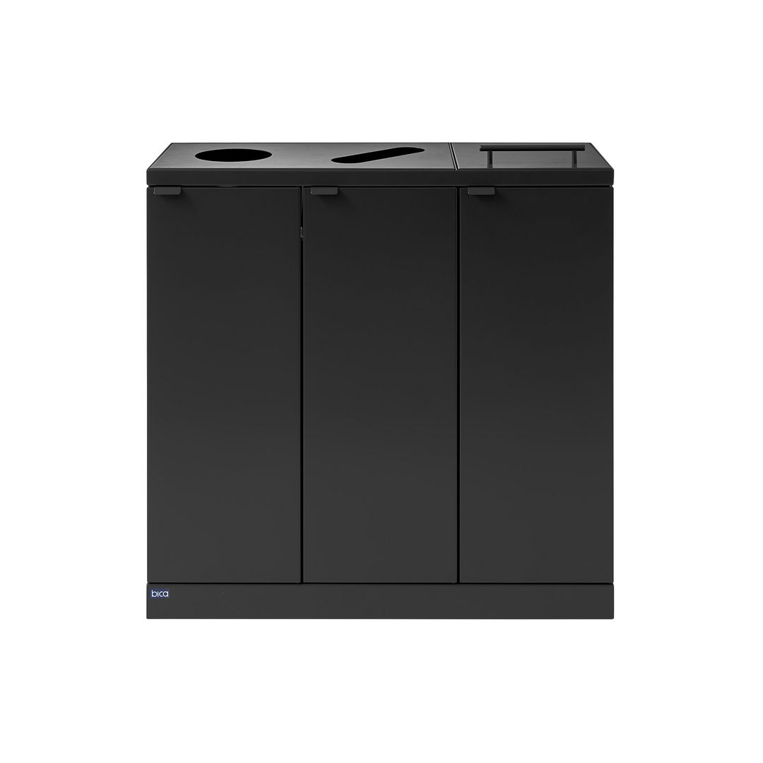 bica Avfallshantering 3x65L grå | Städ och hygien - Avfallshantering och källsortering - Sortering och återvinning | Kontorsexperten