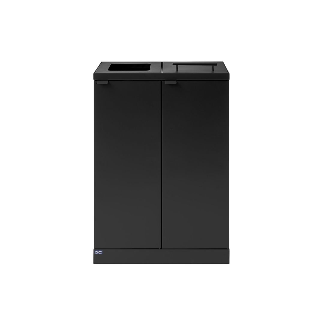 bica Avfallshantering 2x65L kombo grå | Städ och hygien - Avfallshantering och källsortering - Sortering och återvinning | Kontorsexperten