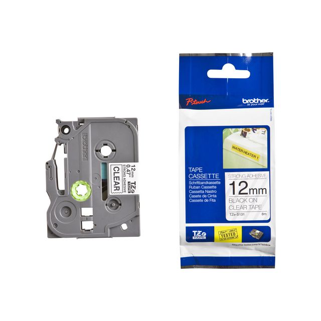 BROTHER Tape TZES131 12mm svart på klar | Kontorsmaskiner - Märkmaskiner och tape - Tape - Brother TZ | Kontorsexperten