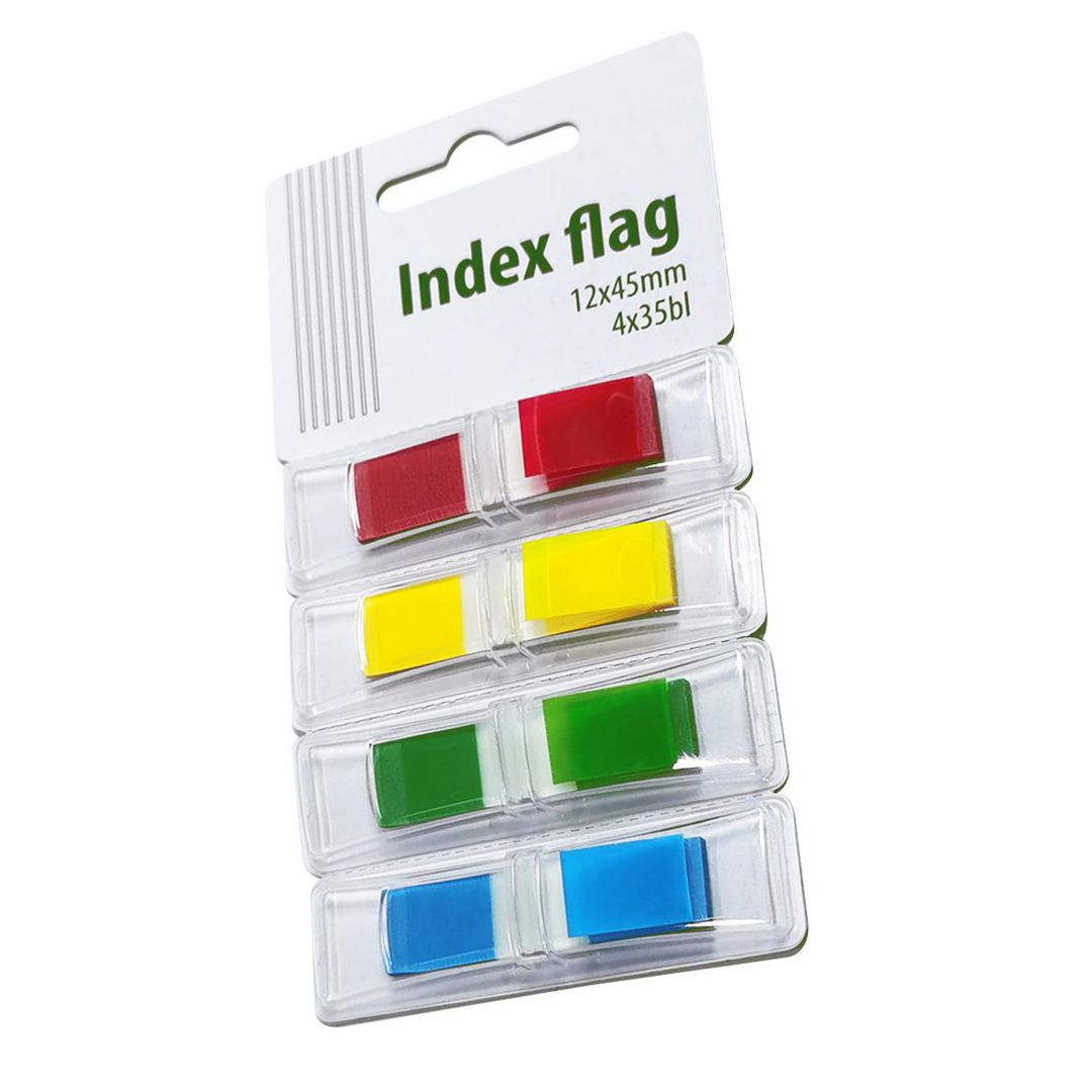 Indexflikar film 12x45mm 35st x 4 färger | Kontorsmaterial - Indexflikar och märkflikar - Indexflikar i plast | Kontorsexperten