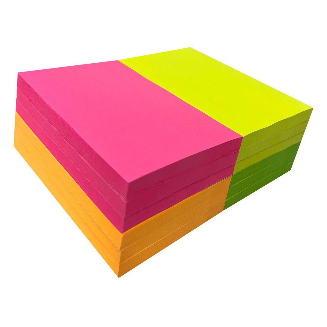 Notes 76x127mm sorterade neonfärger | Kontorsmaterial - Notes och Post-It - Notes - Färgade | Kontorsexperten