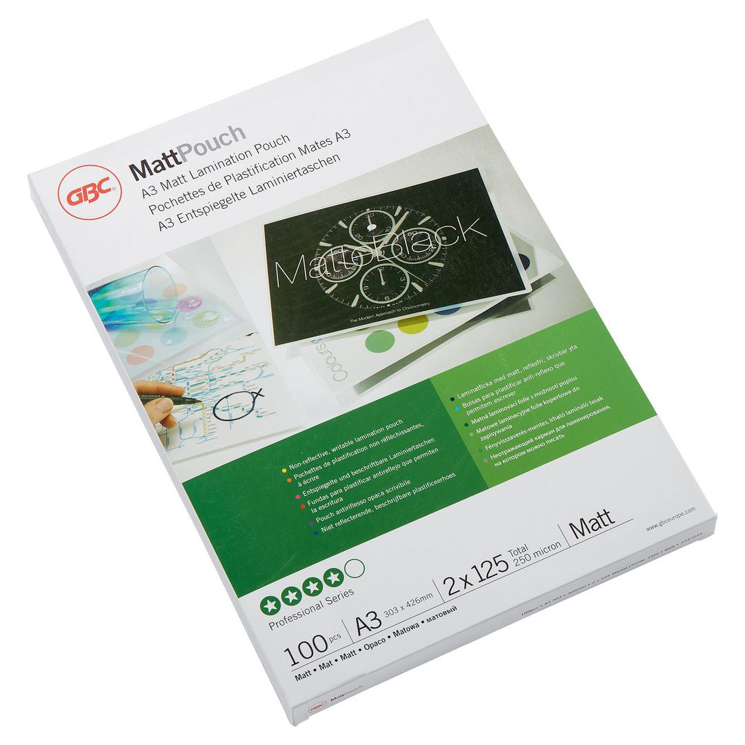 GBC Laminat A3 matt 125 mic 100/fp | Kontorsmaskiner - Laminering - Laminat - A3 | Kontorsexperten