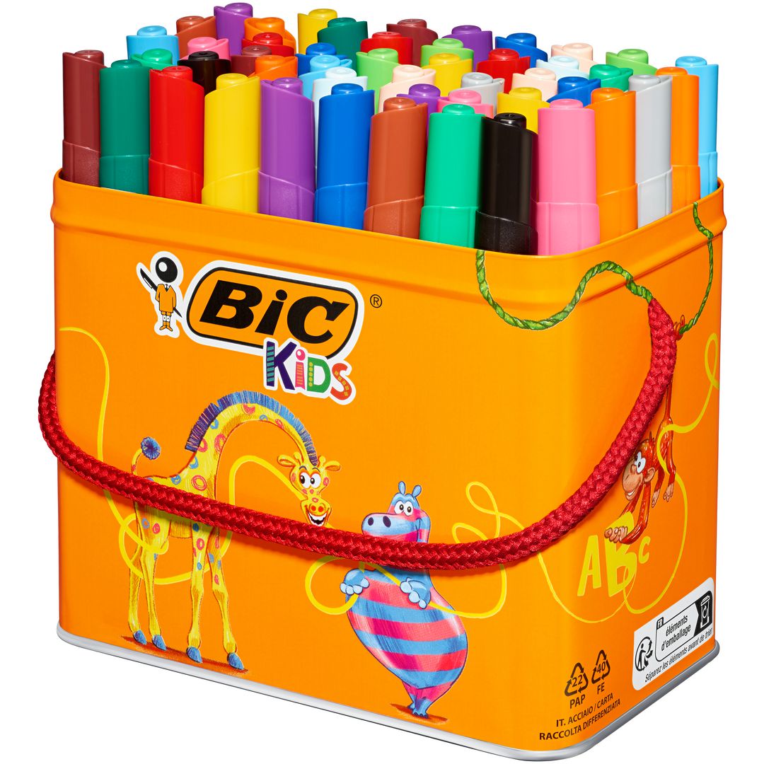 BIC Fiberpenna BIC Kids Visacolor XL 48/fp | Skola och förskola - Pennor och tillbehör - Fiberpennor - Standard | Kontorsexperten