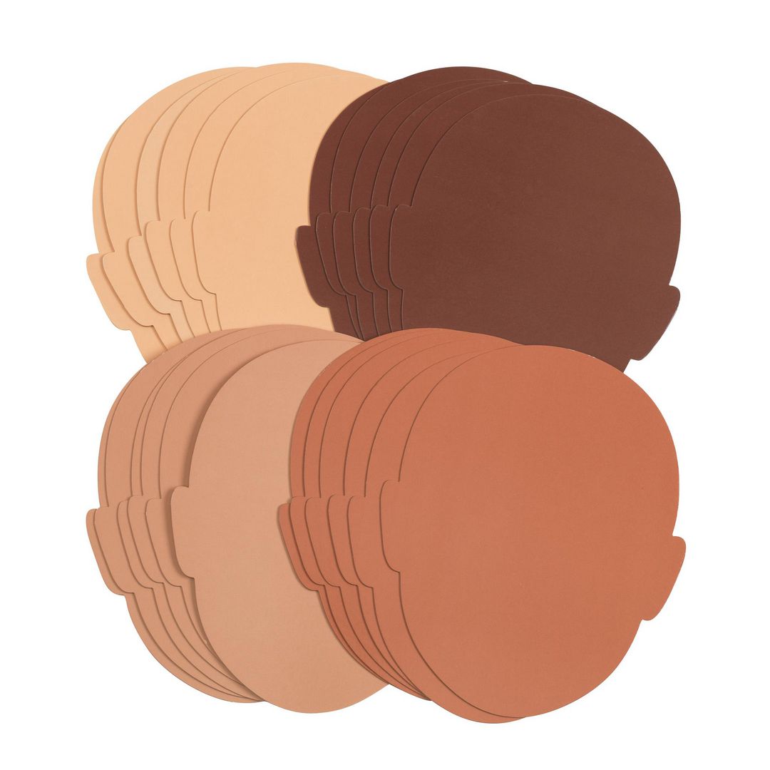 Ansike med olika hudtoner 24/fp | Skola och förskola - Hobbymaterial - Pyssel | Kontorsexperten