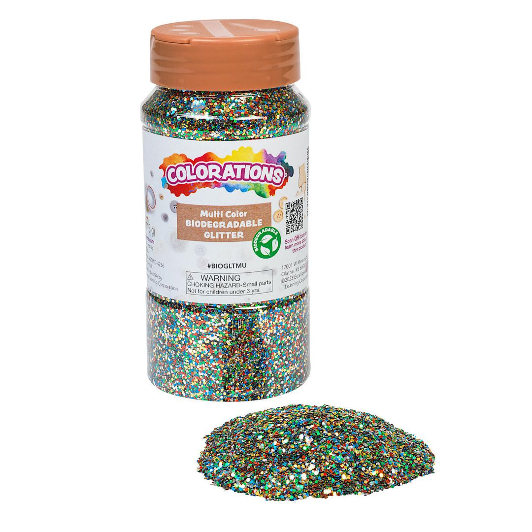 Bioglitter 113gr multi | Skola och förskola - Hobbymaterial - Paljetter, strössel och glitterlim | Kontorsexperten