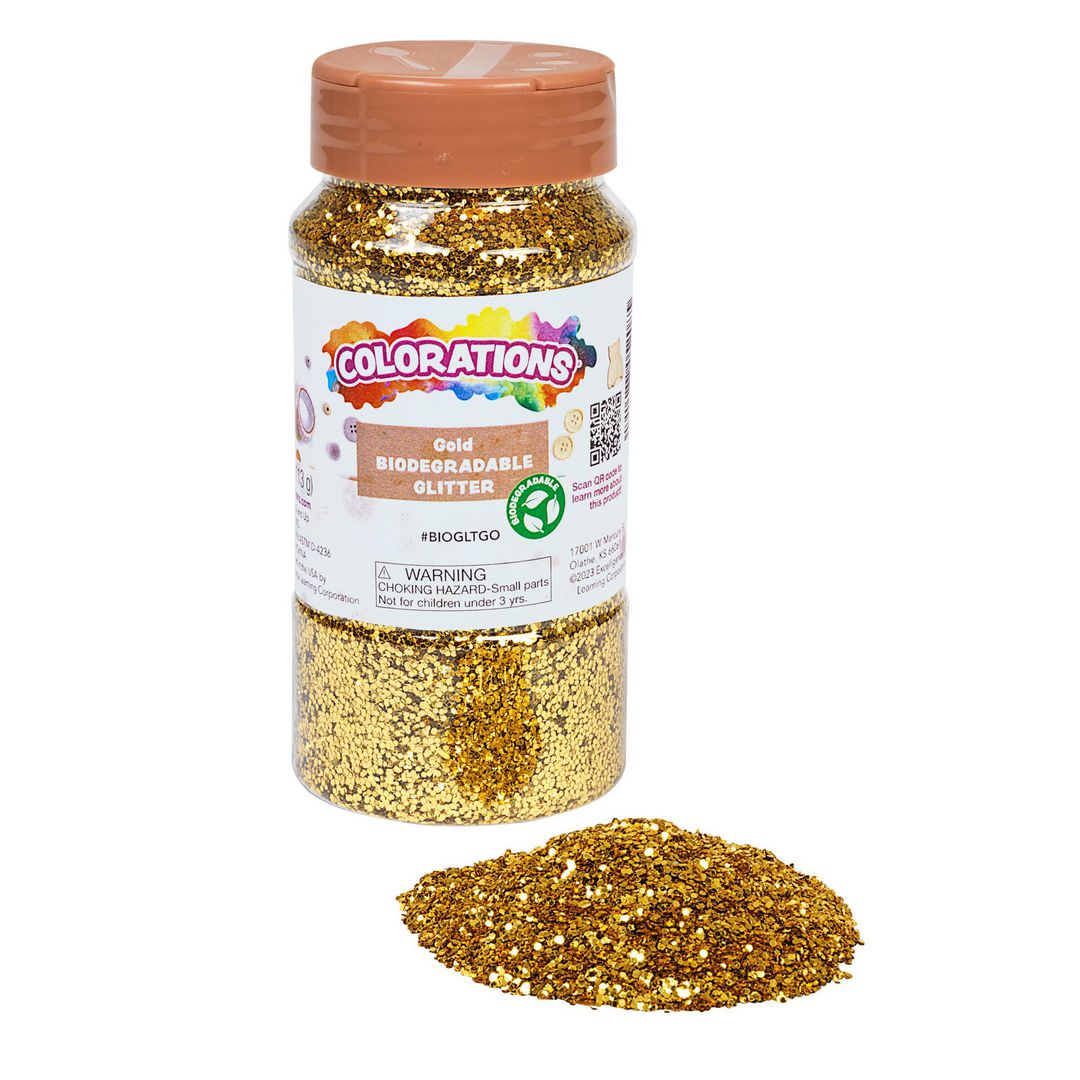 Bioglitter 113gr guld | Skola och förskola - Hobbymaterial - Paljetter, strössel och glitterlim | Kontorsexperten