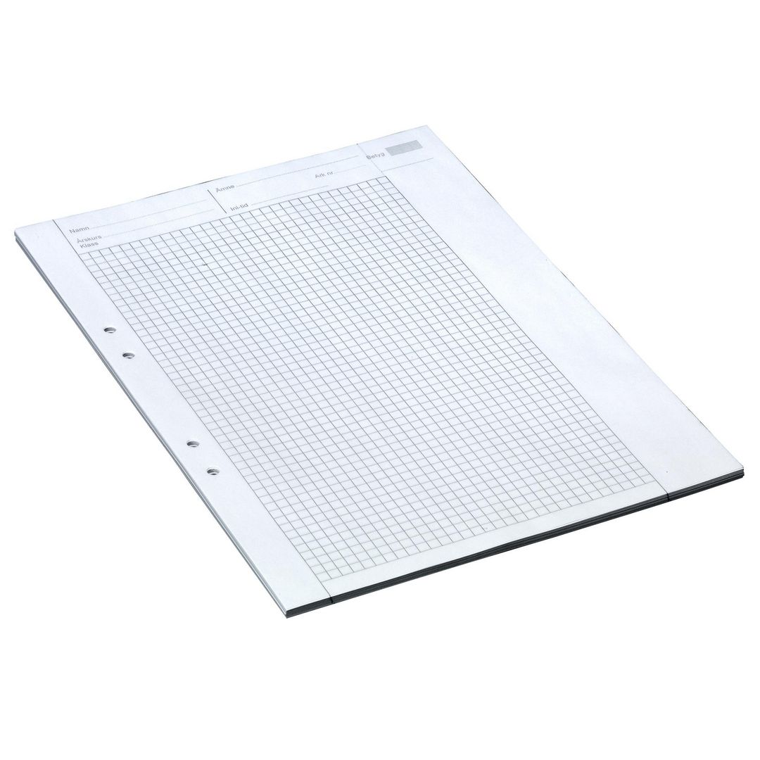 BANTEX Provskrivningsblad A4 ruta 5x5mm 500/fp | Skola och förskola - Förbrukning skola häften - Provskrivningspapper | Kontorsexperten