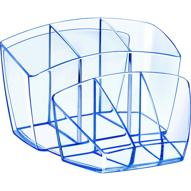 Cep Ice Blue skrivbordsorganiserare 580 I, genomskinlig blå | Kontorsmaterial - Till skrivbordet - Penn och Prylställ | Kontorsexperten