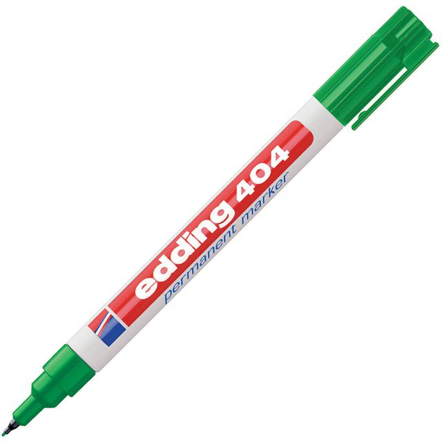EDDING Märkpenna Permanent 404, extra tunn kulspets, 0,75 mm linjebredd, grön | Kontorsmaterial - Pennor - Märkpennor - Rund spets | Kontorsexperten