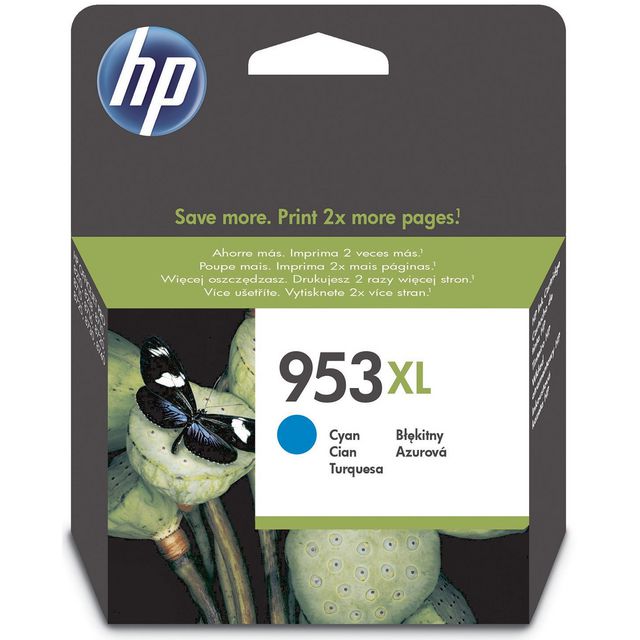 HP Bläckpatron 953XL, F6U16AE, cyan, singelförpackning, hög kapacitet | Toner och bläck - Bläckpatroner - Bläckpatroner HP | Kontorsexperten